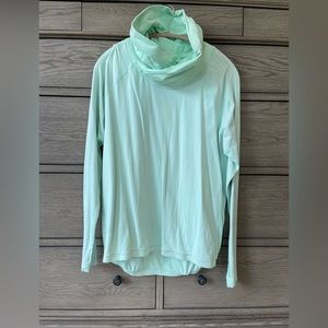 Lululemon sea foam green cowl neck sweater